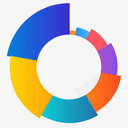 环形图彩色配色ai_新图网 https://ixintu.com 极区图 环形图 配色 南丁格尔玫瑰图