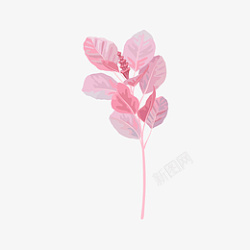 粉色森系水彩风粉色花束矢量图高清图片