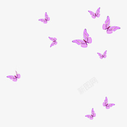 粉紫色水彩粉紫色展翅蝴蝶高清图片