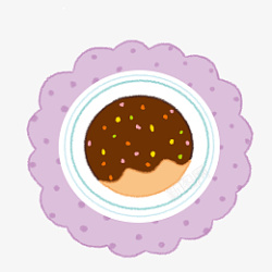 紫色甜甜圈紫色托盘巧克力饼干高清图片