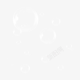 白色漂浮效果气泡png免抠素材_新图网 https://ixintu.com 装饰气泡 泡泡 漂浮 玩具