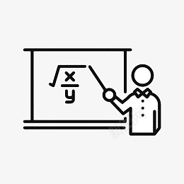 手绘黑色线条教学png_新图网 https://ixintu.com 黑色线条 公式 教室 教课 课堂图标 手绘 讲课 教学