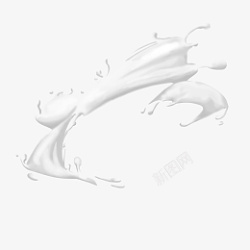 牛逼海报飞溅的白色牛奶插画高清图片
