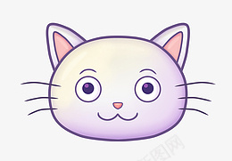 卡哇伊的猫头psd免抠素材_新图网 https://ixintu.com 猫 头 小猫 卡哇伊 可爱的 微笑 图标 猫的头 白色猫咪 卡通画 剪出