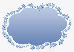 五角星对话框海星云朵对话框高清图片