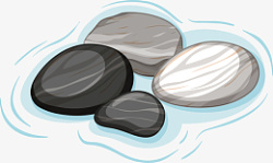 黑色石头挂件小溪边的石头高清图片