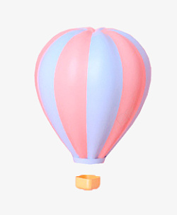 C4D粉色系热气球烁素材