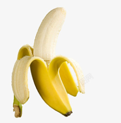 好吃的香蕉剥了一半的香蕉高清图片