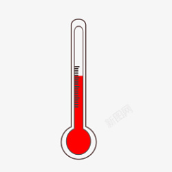红色的低温度计素材