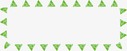 绿色三角边框聊天框素材