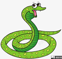 卡通绿蛇素材