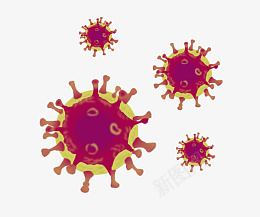 插画手绘细菌微生物png免抠素材_新图网 https://ixintu.com 抗击疫情 战疫 抗疫 疫情 肺炎 防疫