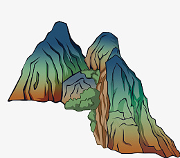 中国风手绘山水元素png免抠素材_新图网 https://ixintu.com 中国风 山水 手绘 卡通