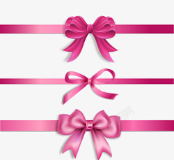 祝福横幅母亲节三维粉红丝带蝴蝶结装饰高清图片