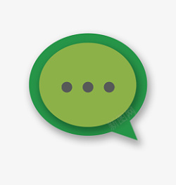 绿色圆形对话框标签矢量图素材