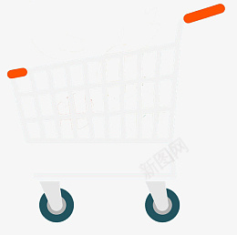 超市买东西购物车png免抠素材_新图网 https://ixintu.com 购物车 买东西 购物 推车
