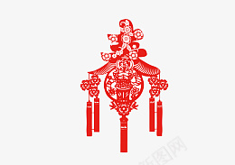 中国风红色春节剪纸设计元素png免抠素材_新图网 https://ixintu.com 剪纸 窗花 新年元素 红色元素 国风
