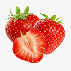 新鲜草莓红色可口素材