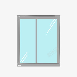 门窗插画素材玻璃推拉门家具插画高清图片