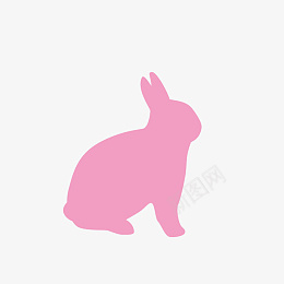 简约图标兔子png免抠素材_新图网 https://ixintu.com 简约 图标 兔子 粉色