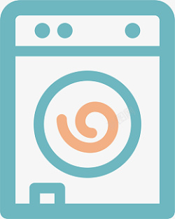 线性洗衣机设计图标素材