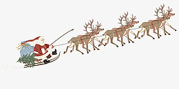 圣诞老人圣诞节麋鹿雪橇png免抠素材_新图网 https://ixintu.com 圣诞老人 圣诞节 麋鹿 雪橇