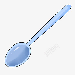 精美的卡通蓝色勺子png免抠素材_新图网 https://ixintu.com 蓝色勺子插画 精美的汤勺 蓝色的勺子 塑料勺子 勺子 厨具 汤勺