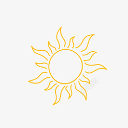 太阳纹手绘卡通太阳素材