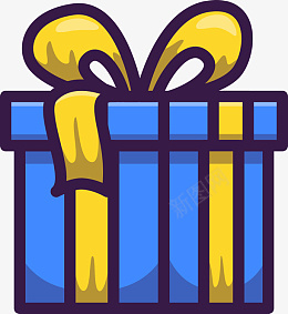 蓝色节日礼物盒png免抠素材_新图网 https://ixintu.com 蓝色礼盒 节日礼盒 蓝色礼物 手绘礼盒 蓝色手绘礼盒