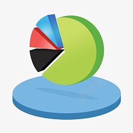 25D扁平化圆盘统计png免抠素材_新图网 https://ixintu.com 商业分析图标 扁平化图标 立体的图标 统计分析图 蓝色的圆盘 25d 分析