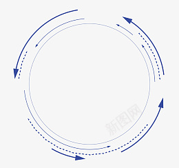 蓝色科技箭头圆框png免抠素材_新图网 https://ixintu.com 环绕箭头 科技箭头 箭头边框 蓝色科技 指向 指引 指示 蓝色