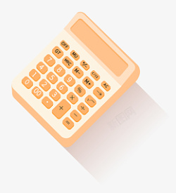 财务扁平立体计算器橘高清图片