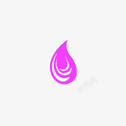 个体小水滴72dpi紫色图标元素高清图片