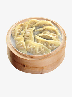 黄色蒸饺饺子素材