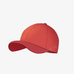 帽子红色鸭舌帽简约免扣素材素材