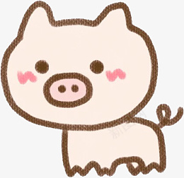 可爱的猪猪小宝png免抠素材_新图网 https://ixintu.com 猪 卡通猪 粉色猪猪 手绘猪