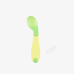 绿色弯的勺子素材