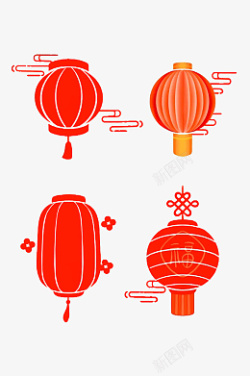 中国风新年装饰元素灯笼3素材