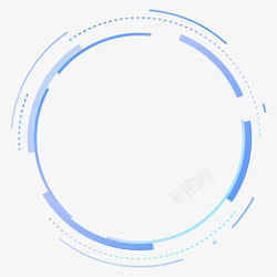 简单圆环蓝色简约科技圆圈高清图片