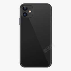 仿真手机苹果手机iPhone11背面黑色高清图片