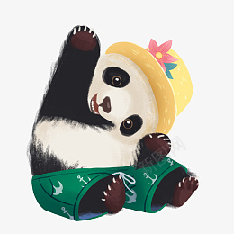 熊猫动物黑白可爱png免抠素材_新图网 https://ixintu.com 可爱 熊猫 矢量 黑白 动物