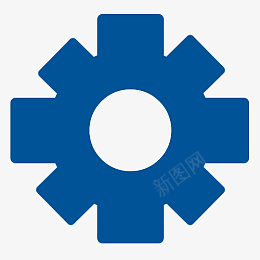 设置或者工业蓝色图标元素png_新图网 https://ixintu.com 工业 设置 蓝色 图标