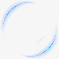 蓝色高科技圆环边框素材