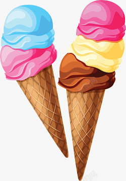 一个甜筒冰淇淋冰淇淋草莓巧克力高清图片