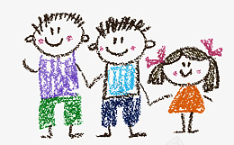 儿童蜡笔绘画一家png免抠素材_新图网 https://ixintu.com 儿童蜡笔画 粉笔画 儿童绘画 手绘一家