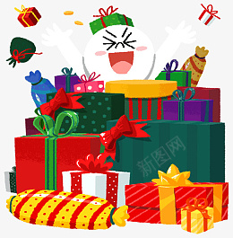 圣诞节卡通礼物小装饰元素png免抠素材_新图网 https://ixintu.com 圣诞节 卡通 小装饰 元素