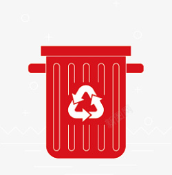 垃圾筒环保的红色垃圾筒高清图片