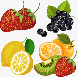 卡通水果果蔬草莓png免抠素材_新图网 https://ixintu.com 草莓 柠檬 橙子 水果
