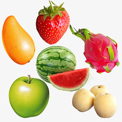 草莓芒果西瓜素材
