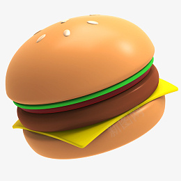 3D高清汉堡包png免抠素材_新图网 https://ixintu.com 汉堡 3D 装饰 素材